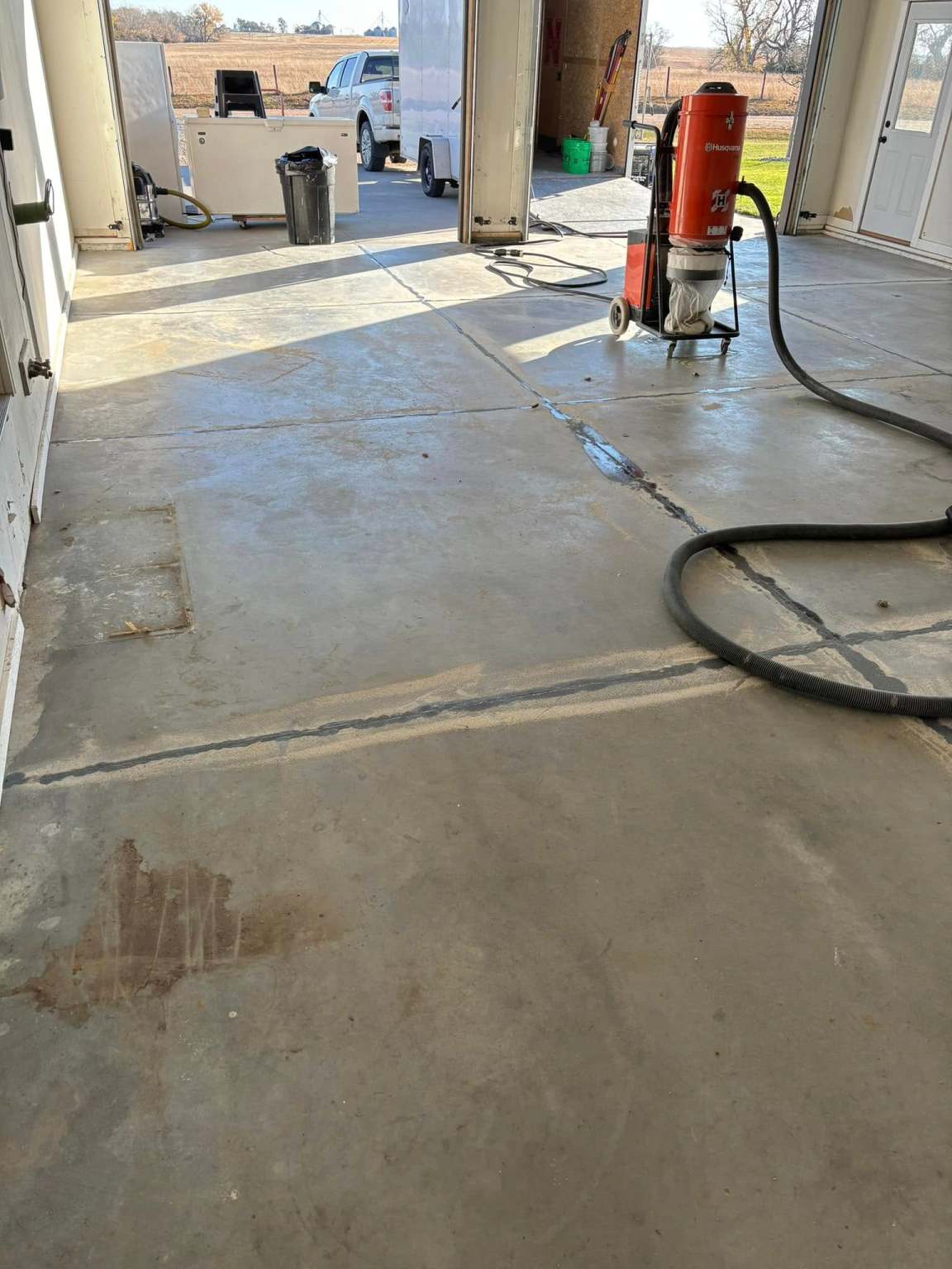 Service bay before coating